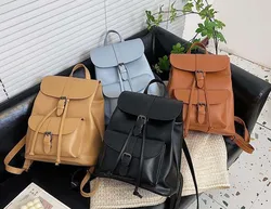 Coreano Fashion Trend zaino di grande capacità donna Pu borse a tracolla in pelle studenti libri scolastici zaino per Laptop zaino da viaggio