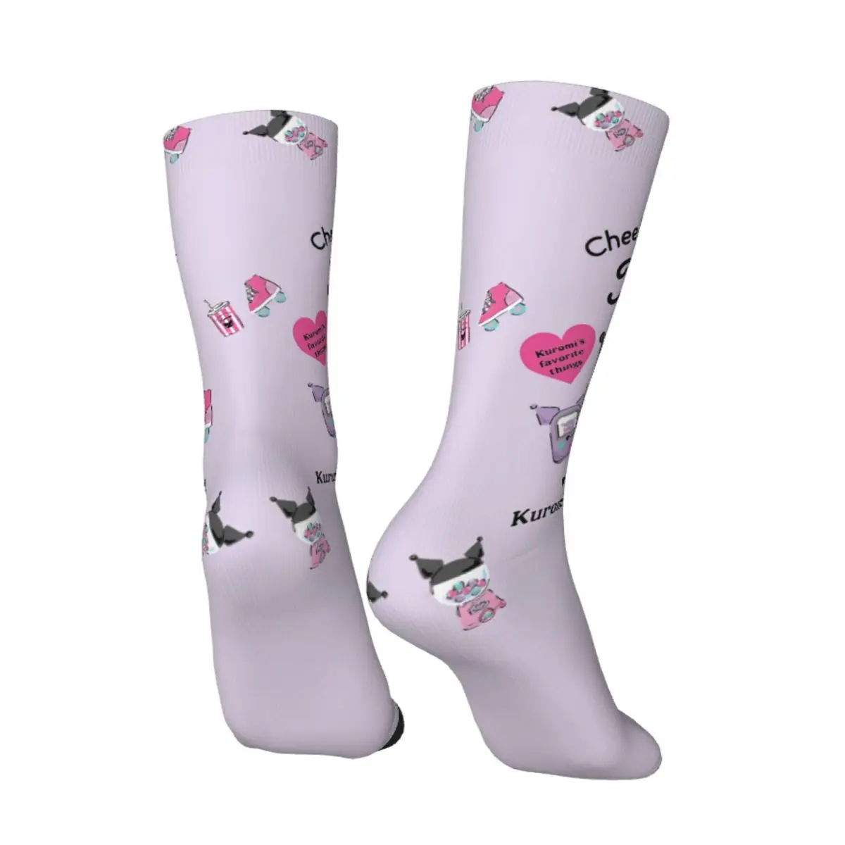 Kuromi Socks Korean Stockings Autumn Anti Slip Adults Men Socks Soft Breathable Design Outdoor Socks