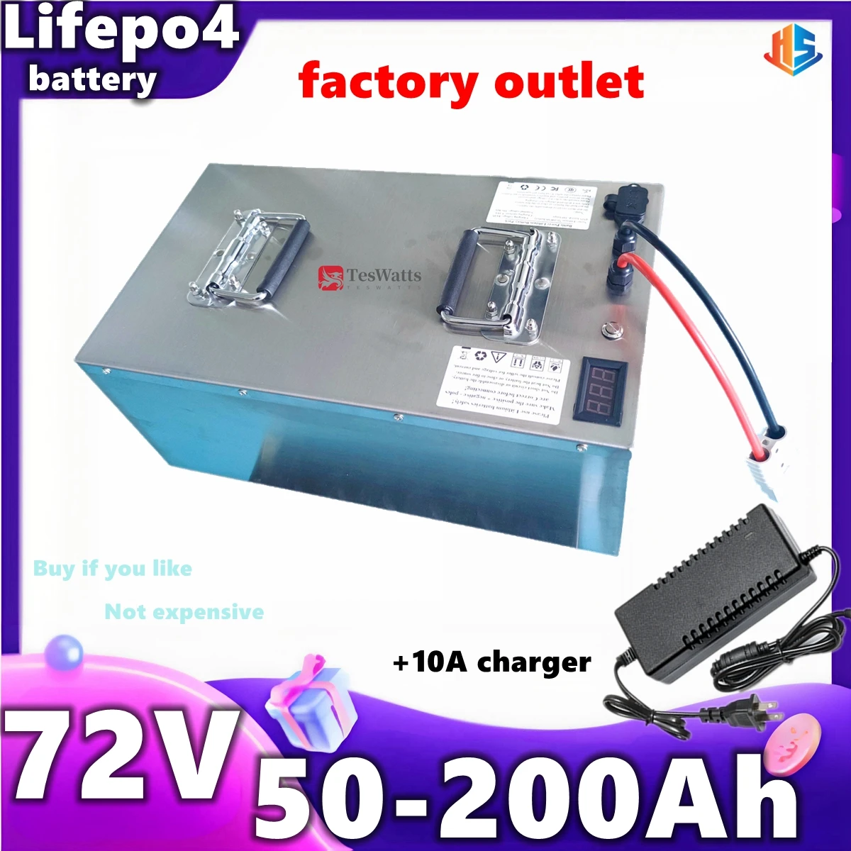 

lithium72V50Ah 80Ah 100Ah 200Ah 120Ah 150Ah lifepo4 battery BMS deep cycle for 7000W scooter Motorcycle inverter + 10A charger