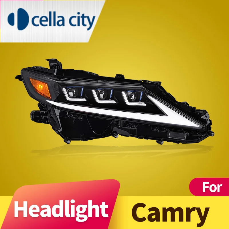 

Headlight Assembly for Toyota Camry 2018-2022 LED Headlight Projector Lens Dynamic Signal DRL Head Lamp Beam Accessories