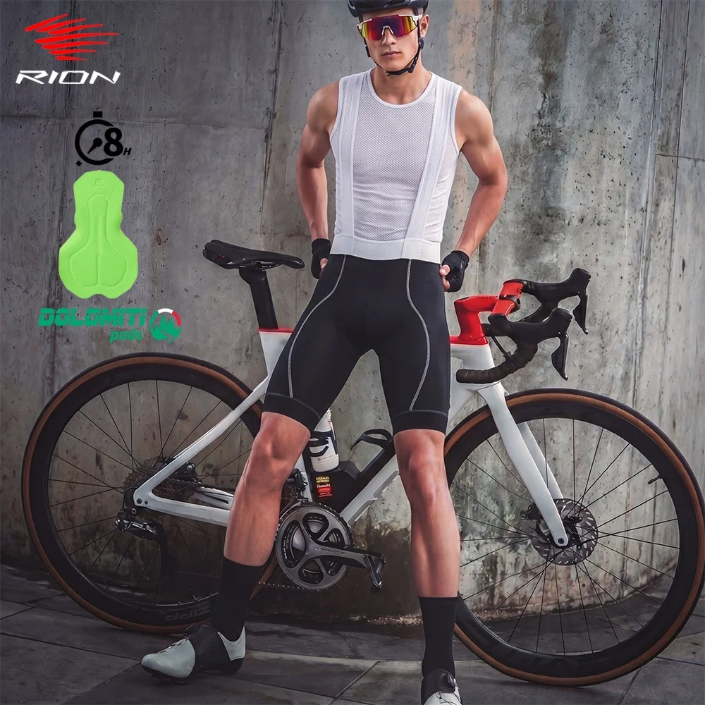 

Велошорты RION для мужчин, для шоссейных и горных велосипедов, для ночной езды, профессиональная велоодежда, защита от УФ-излучения UPF 50+, вкладыши Dolomiti 5H 8H, велосипедное снаряжение