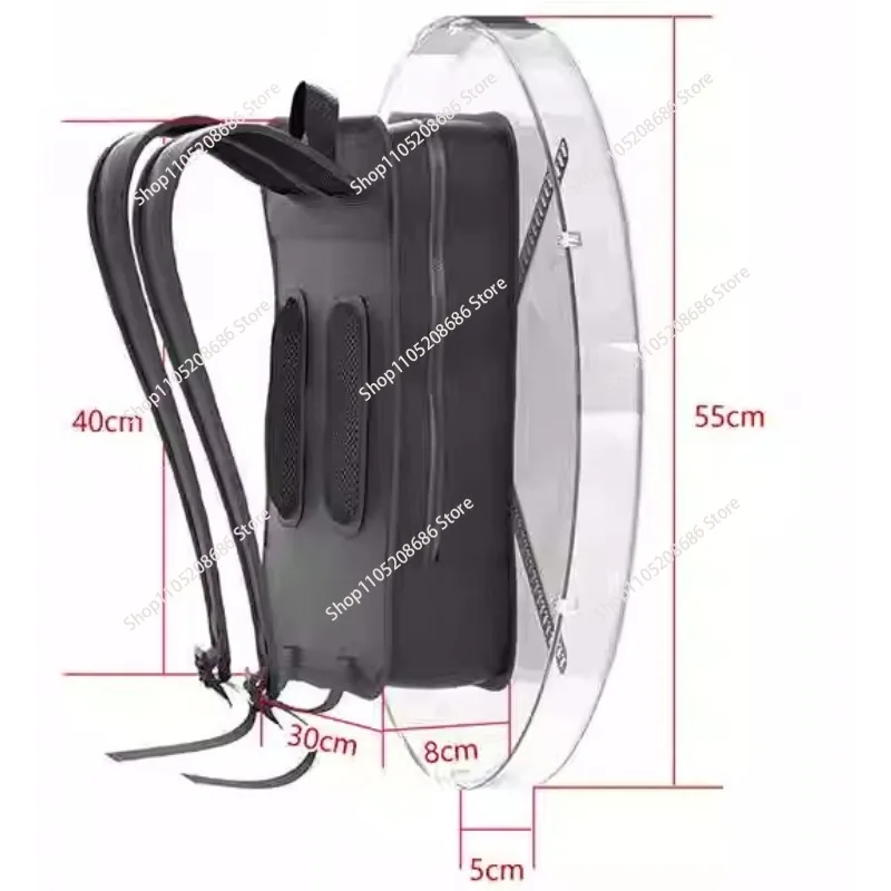 Hot Walking Advertising Machine 3d LED Holographic Advertising Backpack 3D Hologram Fan Display Backpack With App