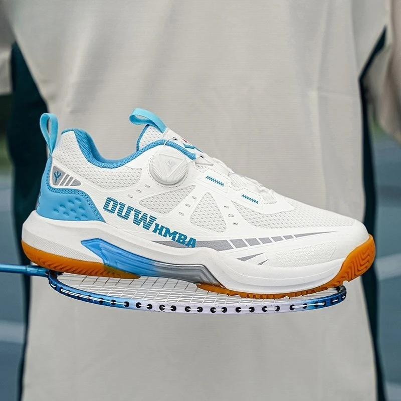 New Arrival Indoor Sports Unisex Shoes Shock Absorption Badminton Shoes Quick Lacing Table Tennis Shoe Wearable Sneakers Couples
