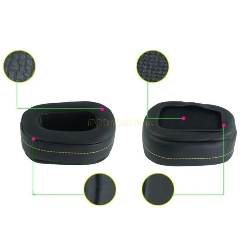 F62C 2pcs Copertura per cuscinetti per auricolari in pelle proteica per AH-D600 AH-D7100