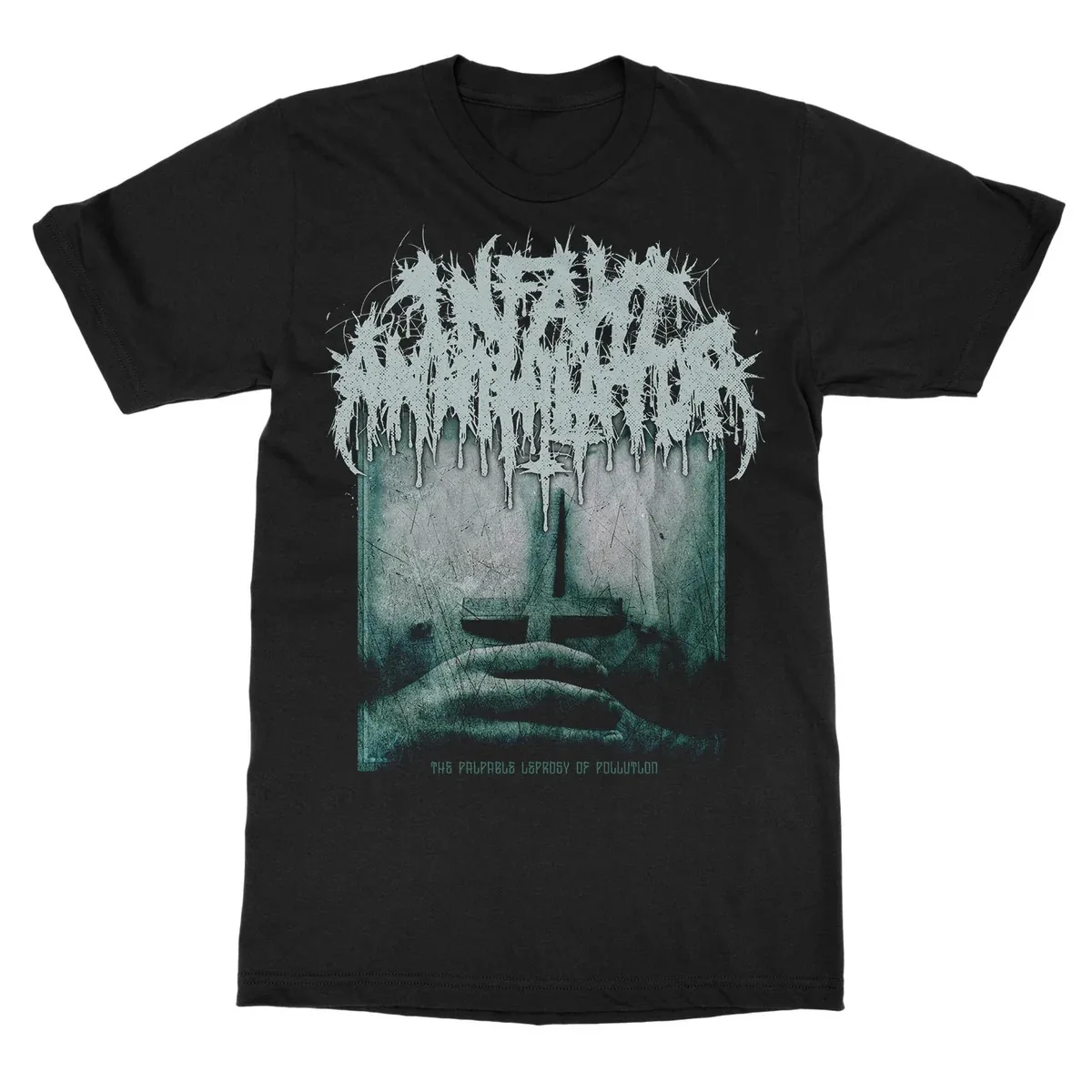 Three Bastards Warrior Castle Art Infant Annihilator Print T Shirt, Deathcore Band Fan Collectible Unisex Graphic Tee view 6
