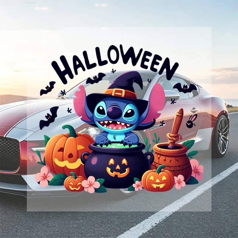 Car Stickers Cool Decorative Halloween Cartoon Vinyl Decal Waterproof Die Cut UV Resistant for Fuel Cap Side Mirror Auto Decor