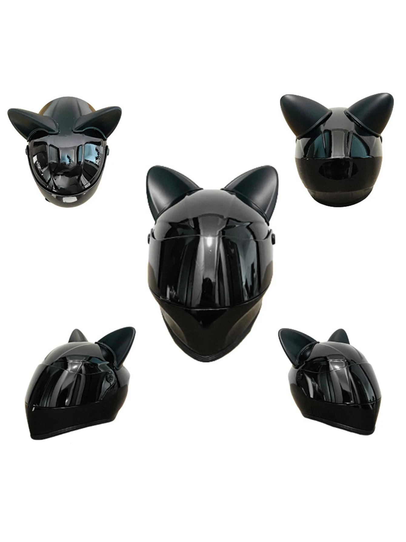 Pet Motorcycle Full Face Helmet with Anti-Detachment Safety Buckle Miniature Riding Helmet for Cats and Dogs Fan Favorite Gift