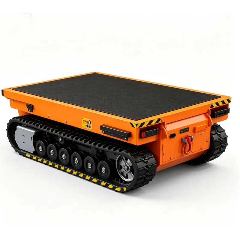 Custom Crawler Flat Platform Heavy Duty Tracked Material Transport Vehicle