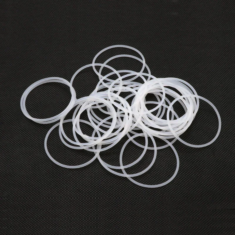 10pcs VMQ O Ring Seal Gasket Silicone Rubber Insulated Waterproof Washer Round Shape White Nontoxic Thickness CS 1mm OD 5 ~ 40mm