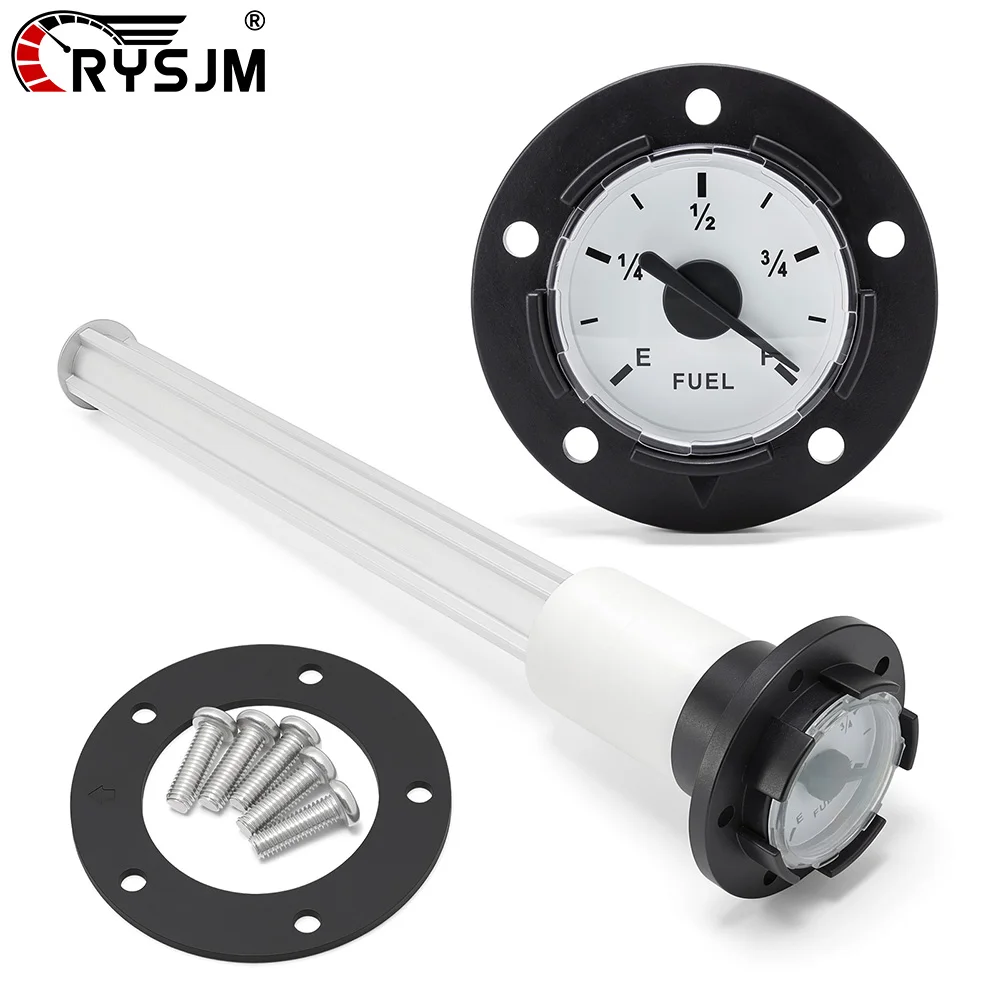Car Universal 2 In 1 Fuel Tank Cap Gauge + Fuel Level Sensor Oil Level Meter Cap Gauge with Float for Yacht Truck 200MM 300MM