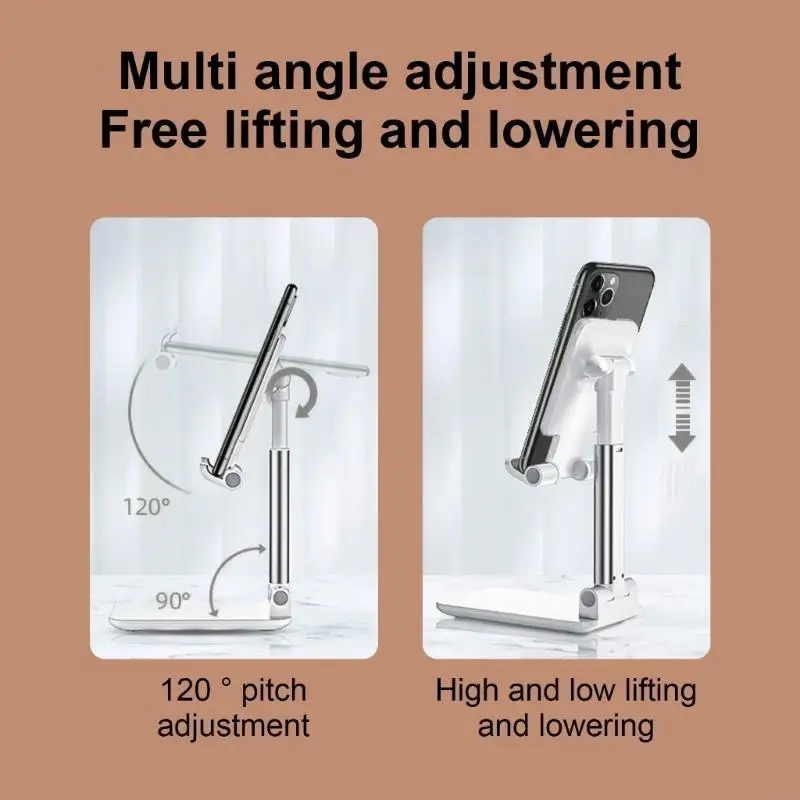 높이 조절 휴대폰 거치대 접이식 책상 휴대폰 거치대 플라스틱 모바일 기기 브래킷 휴대폰에 적합