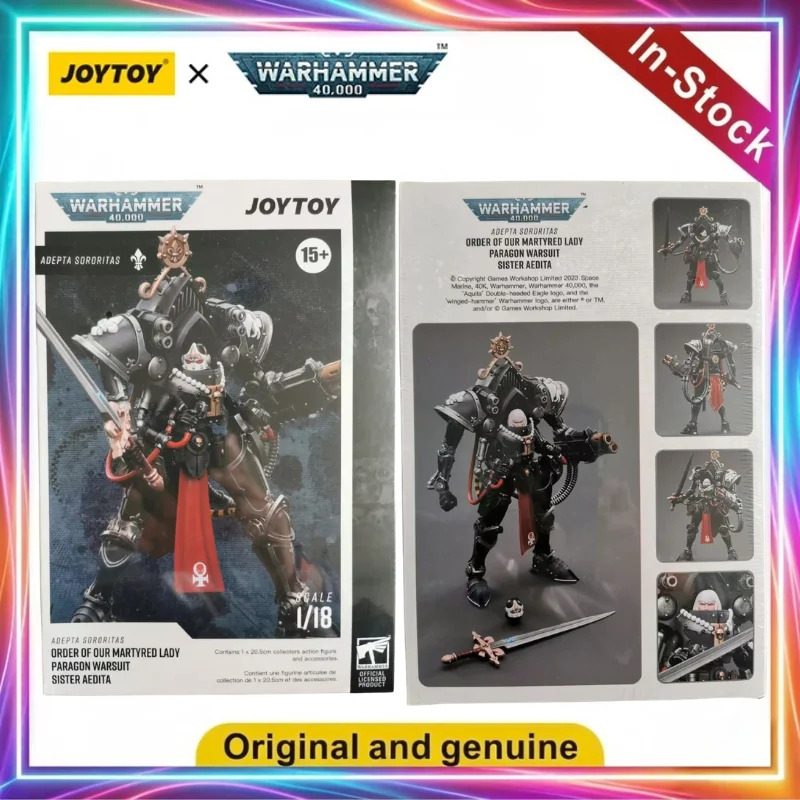 JOYTOY Warhammer 40K Adepta Sororitas Paragon Warsuit Sister Aedita 1/18 Action Figures Toy Model Gift Collection Ornament