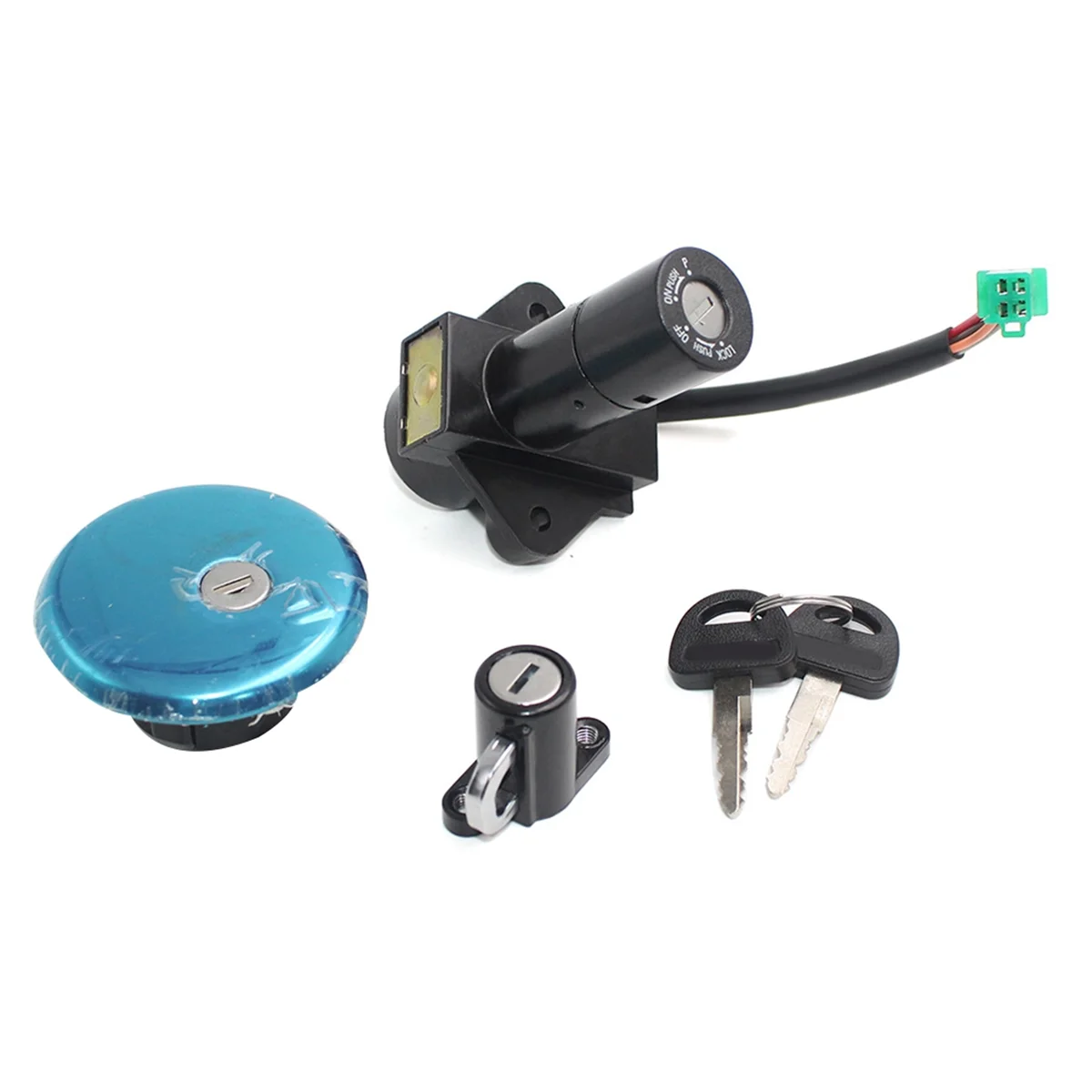 Motorcycle Ignition Switch Lock Seat Lock GAS Fuel Tunk Cap Lock with Key Set for Suzuki GN250 Motorcycle Accessories