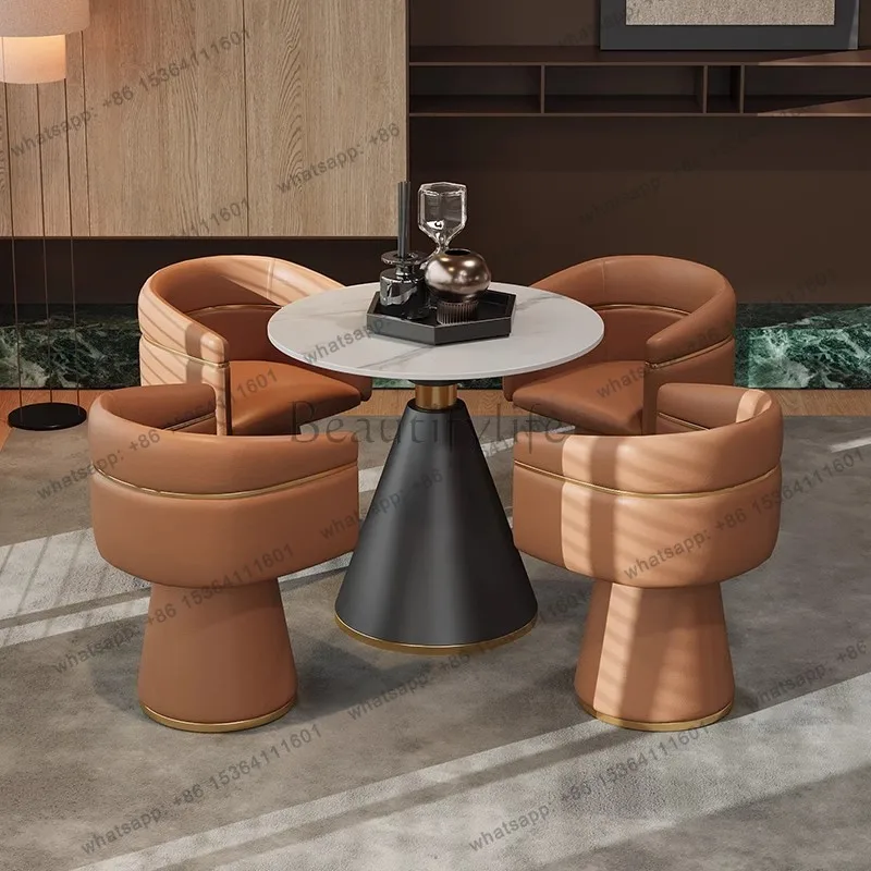LS Hotel Negotiation Table and Chair Combination Light Luxury Sofa Leisure Chair Office Sofa Business Reception Chair
