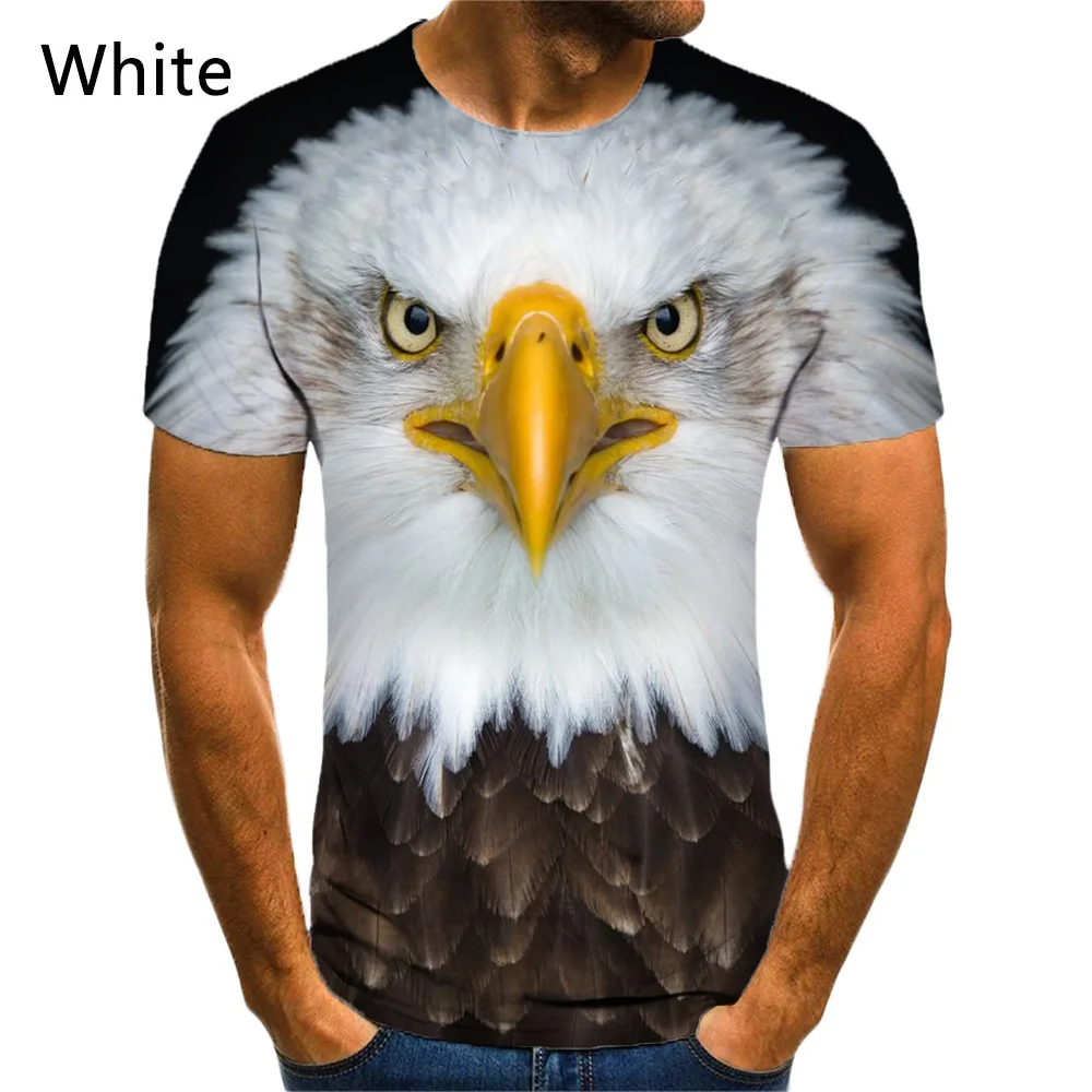 New Fashion Eagle 3D Printed T-shirt Men and Women Casual Short Sleeve Round Neck T-shirt Cool EagleT-shirt Casual Top