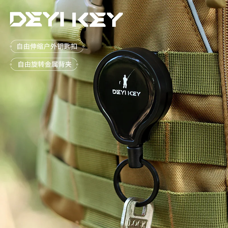 Plastic Badge Reel Bagpack Keys Hook Keychain Belt Pass Work Card Clip Badge Reel