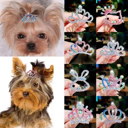 Pet Hairpin Dog Crowns Fairy Hair Comb Crystal Rhinestone Tiaras Headdress Headwear Cat Dog Princess Birthday Party Jewelry