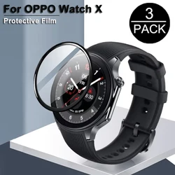 3Pcs Soft Tempered Glass For OPPO Watch X Smart Watch Screen Film For OPPO Watch X Anti-scratch Screen Protector Accessories