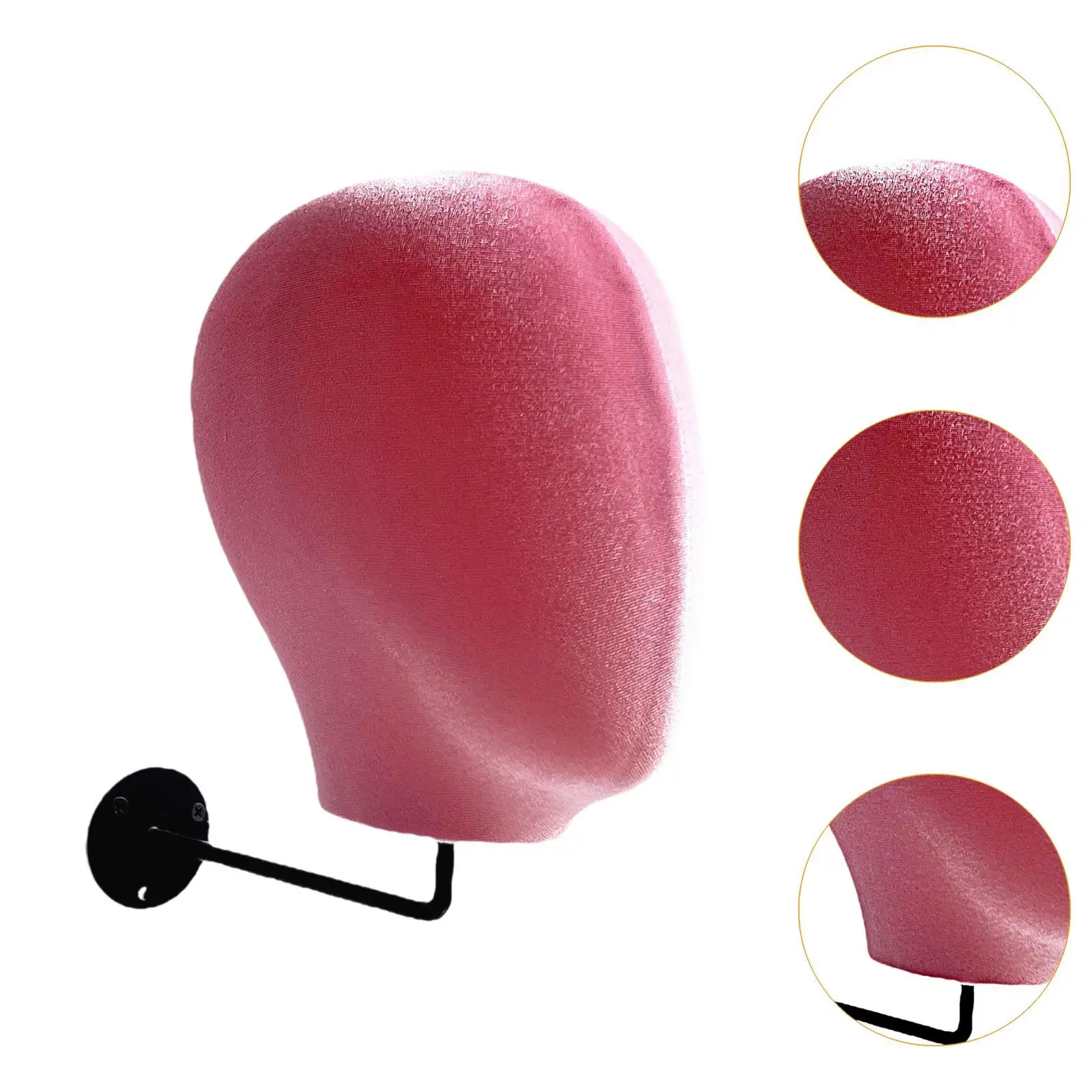Supporto da parete per testa di manichino per cappelli, robusto, facile da usare, liscio, espositore per cappelli, per decorazioni di oggetti di scena per negozi