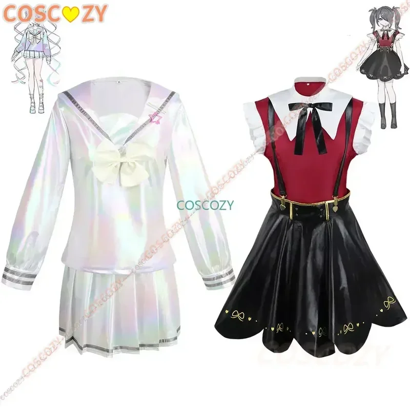 Gra NEEDY GIRL OVERDOSE KAngel Kostium Cosplay Lolita Girls Piękny Laser JK Sailor Suit School Uniform Comic Con Outfit