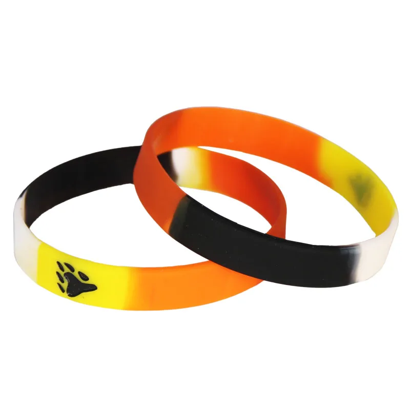 1PC Hot Sale Fashion Color Printed Logo Bear Pride Silicone Wristband Colour Bracelets&Bangles Women Men Gift Jewelry SH092