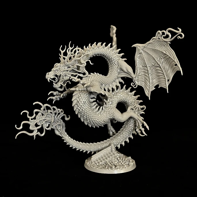 Overall heights 120mm  Resin model kit self-assembled and colored  （dragon） A-2014