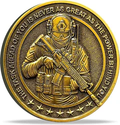 The Task Ahead Military Challenge Coin with Deuteronomy 31:6-8 - Ideal for Encouragement and Strength