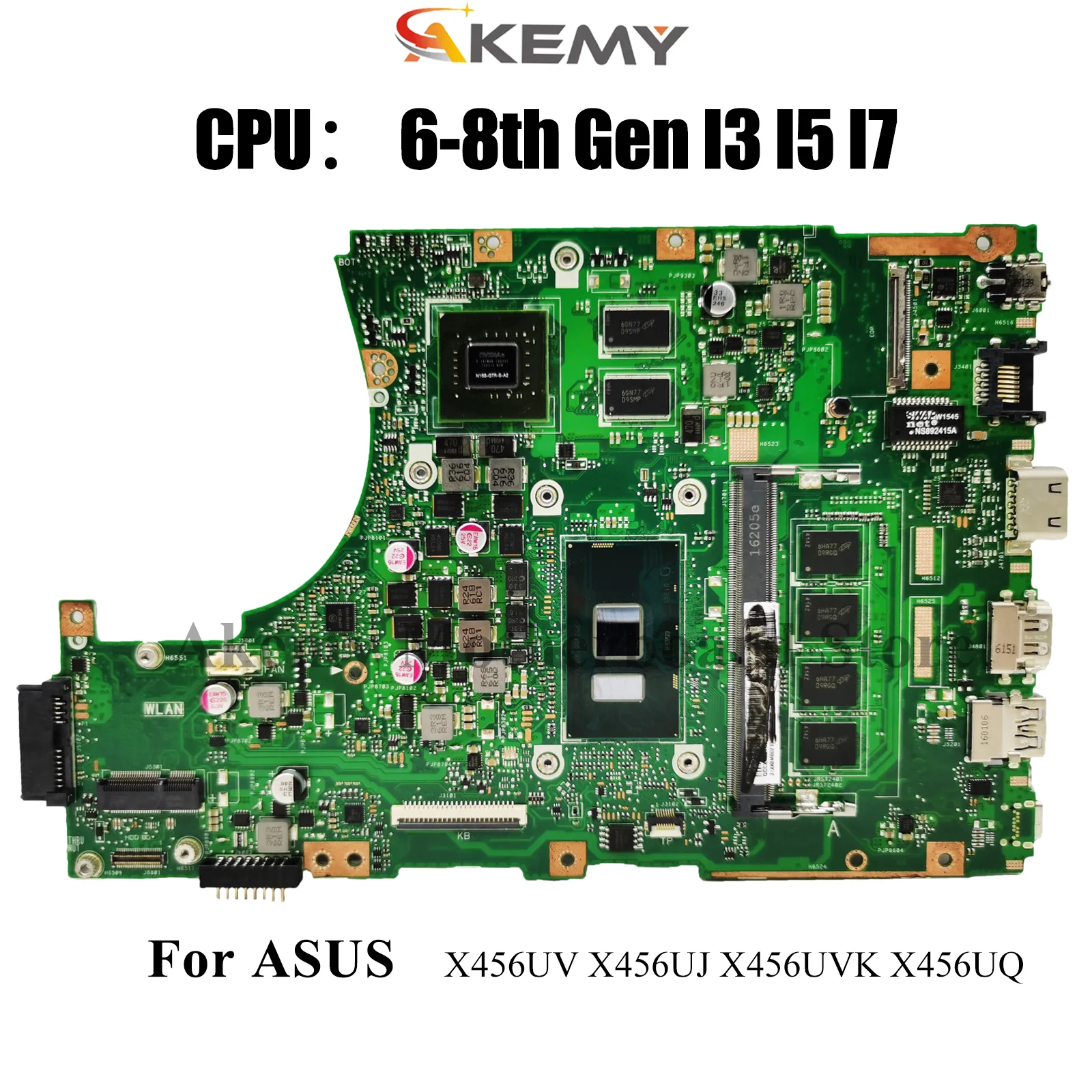 

X456UV Материнская плата для ноутбука ASUS X456U F456U X456UQK X456UAK R457U X456UJ X456UB X456UF X456UVK X456UQ Материнская плата I3 I5 I7 CPU