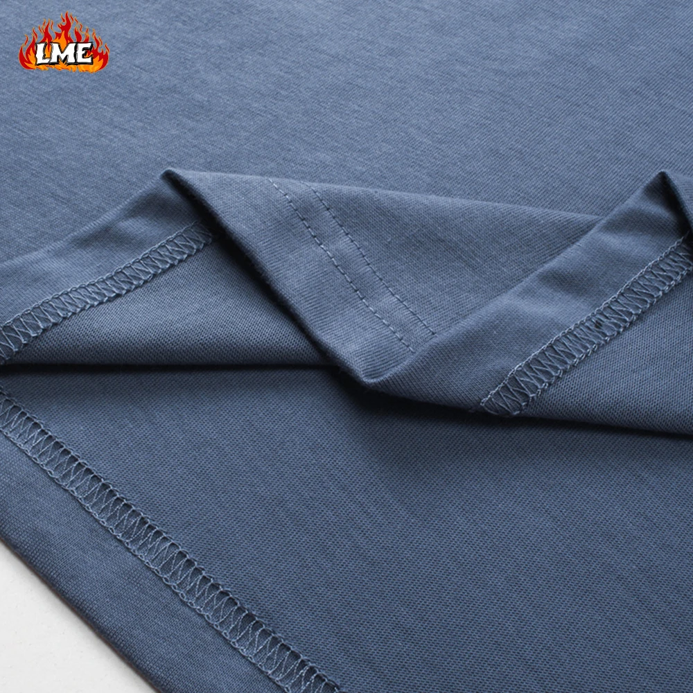 LME High Quality Plain Blank Custom Logo 10 Color 190GSM 100% Cotton Soft Breathable Oversized Men Streetwear T Shirt