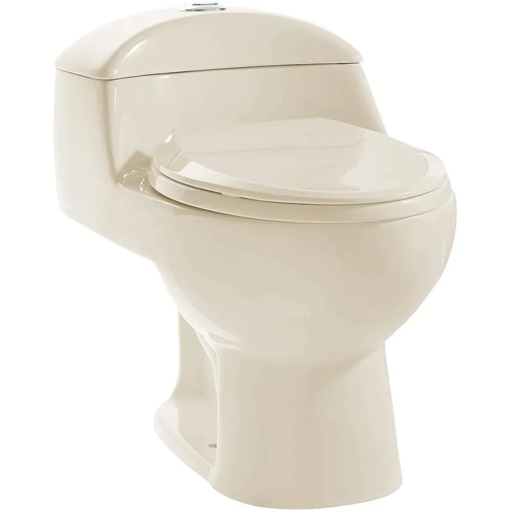 

Folding Toilet Chateau One Piece Elongated Dual Flush Toilet in Bisque 0.8/1.28 Gpf Bathroom Items Toilets Cleaning Parts Home