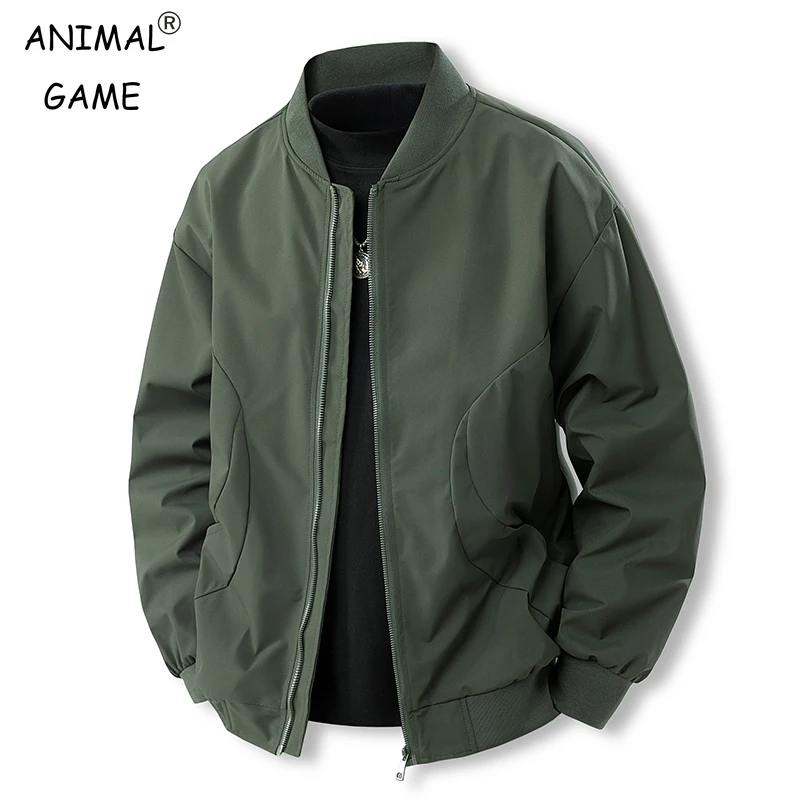 Men's Jacket Lightweight Bomber Jacket Zip Up Windbreaker Casual Spring Fall Jackets with Pockets Outdoor Streetwear