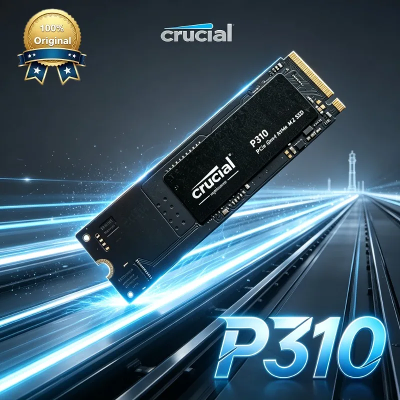 Unidade de Estado Sólido Interna para Jogos Blazing Fast Transfer OEM Crucial P310 PCIe4 NVMe M.2 2TB 3D NAND 7100MB/s
