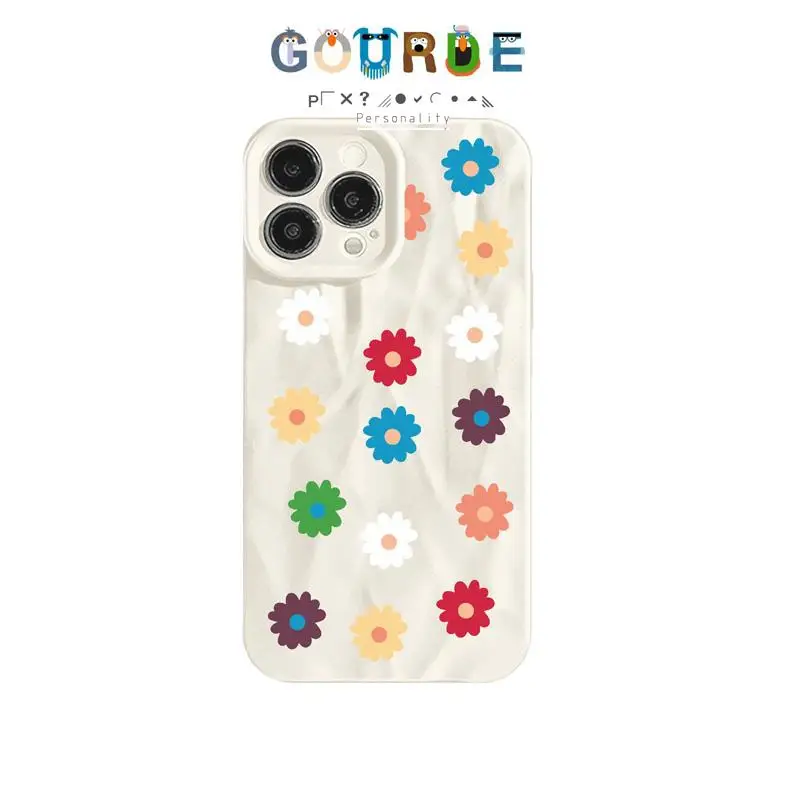 

Gourde Simple colored flowers patterns Phone Case for Iphone 16 15 14 12 13 11 Pro Max IP 7 8 Plus Iphon X XS XR Xs Max