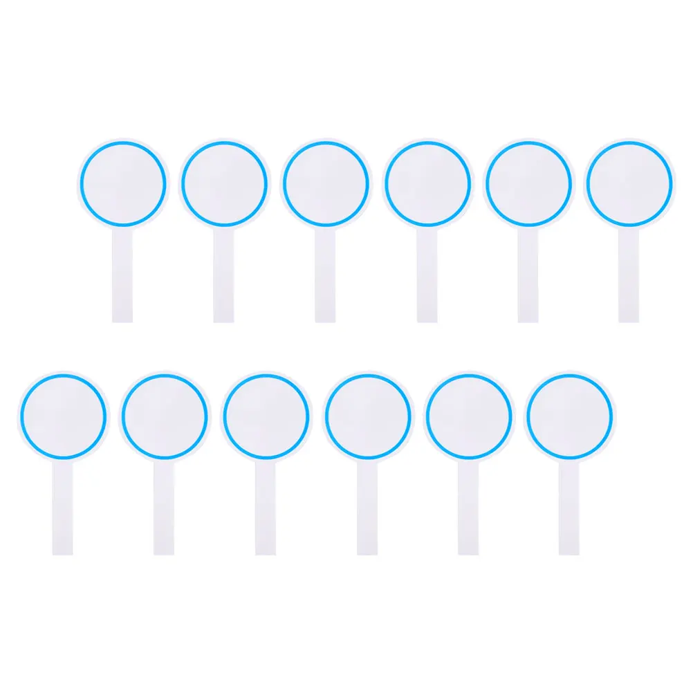 12pcs Handheld Whiteboard Paddle Single Side Dry Erase Scoreboard For Voting Games Reusable Mini Writing Board Blank