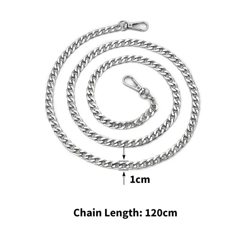 40/120cm Metal Chain Golden Silvery Black Aluminum Chain For Jewelry Making Findings Bag Chain Strap Handle Replacement Chains