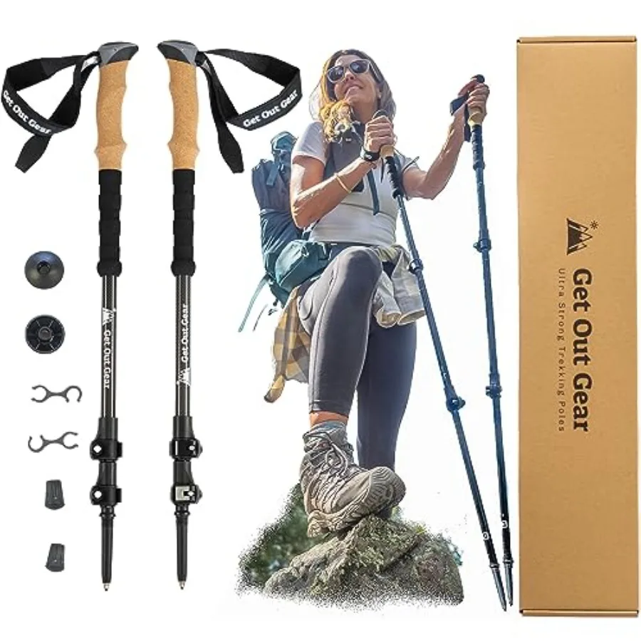 

Треккинговые палки Goat Stix Ultra-Strong из углеродного волокна, складные, легкие, телескопические, для скандинавской ходьбы