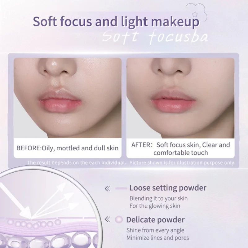 Judydoll Loose Powder Makeup Oil Control Transparent Finishing Powder Waterproof Cosmetic Face Setting With Puff