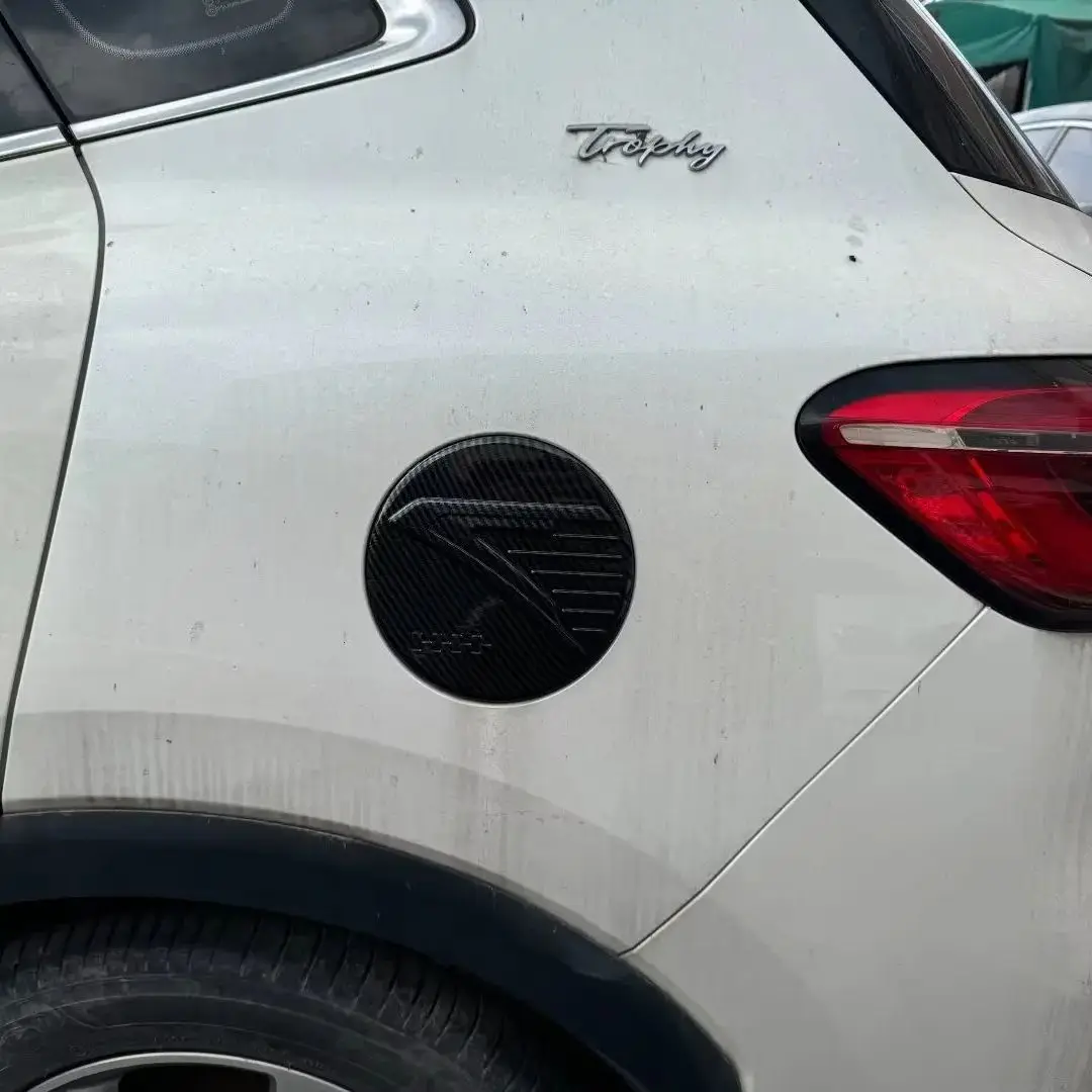

For MG HS ZS 2018 2019 2020 2021 2022 2023 ABS Carbon Fiber Fuel Tank Gas Protector Cover Trims Sticker Car Styling Accessories