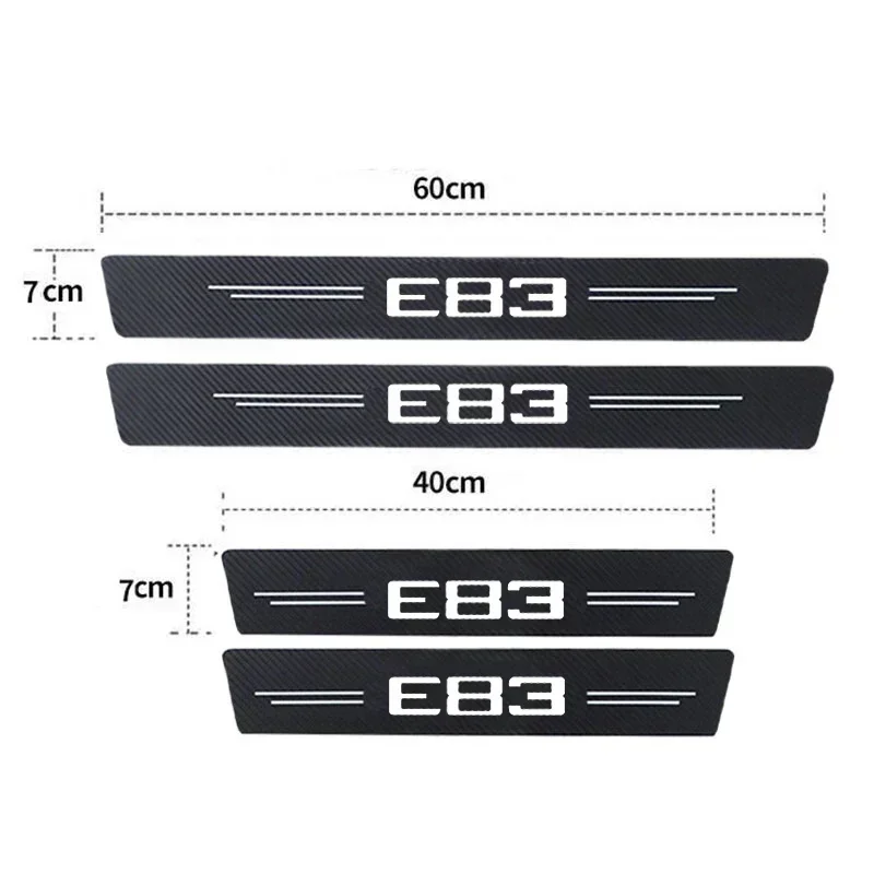 Luminous Car Door Threshold Anti Scratch Stickers for BMW E83 Badge Rear Trunk Sill Trim Film Decorative Decals Scuff Plate Tape
