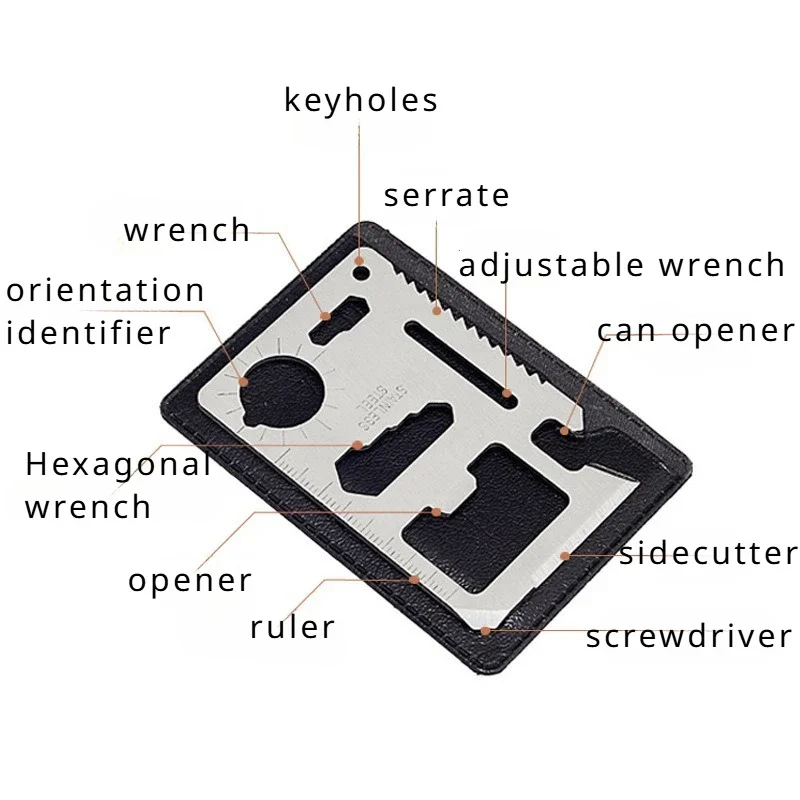 Multifunctional Swiss Card Knife Outdoor Camping Army Knife Card Universal Wild Life Saving Tool Card Outdoor Portable CardKnife