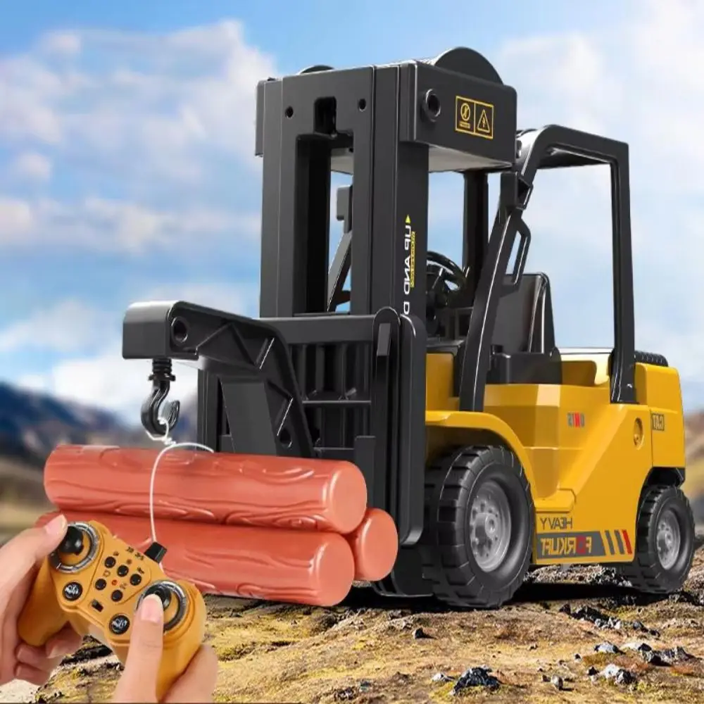 Creative Remote Control Forklift Light Music Simulation Remote Control Forklift Truck 11 Way Durable Children's Crane Gifts