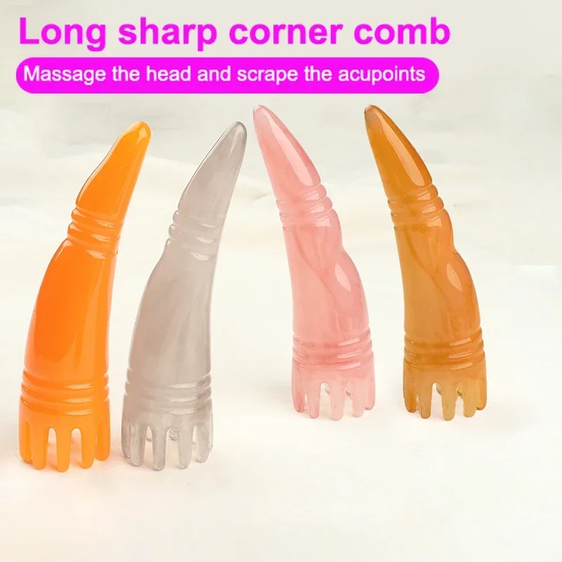 

Anti-static Ox Horn Lifelike Resin Body Nose Scalp Meridian Anti-static Massage Acupuncture Therapy Blood Circulation