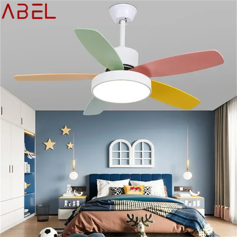 ABEL Modern Fan Light Luxury Living Room Restaurant Bedroom Study LED Ceiling Fan Light Remote Electric Fan Light