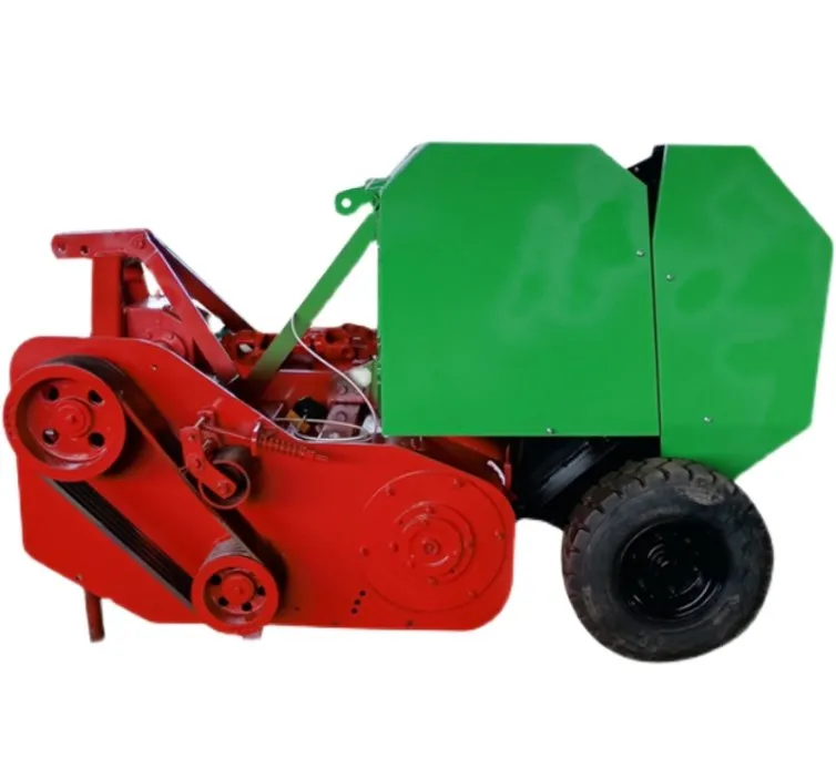Small Corn Straw Crushing Pickup Baler Four Wheel Tractor with Agricultural Grass Picker Round Baler Machine Manufacturer