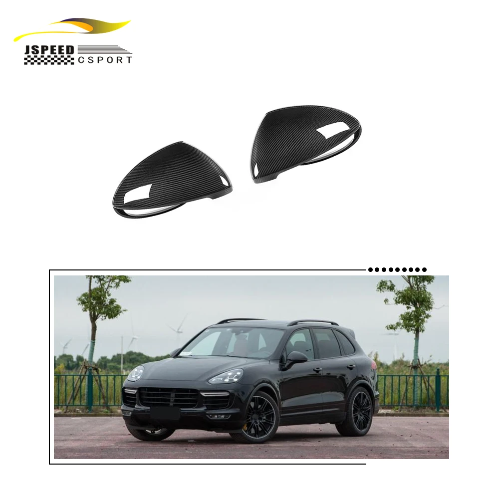 Replacement Carbon Fiber Mirror Cover Fit for Porsche Cayenne 958.2 2015-2016 Without Lane Assistant