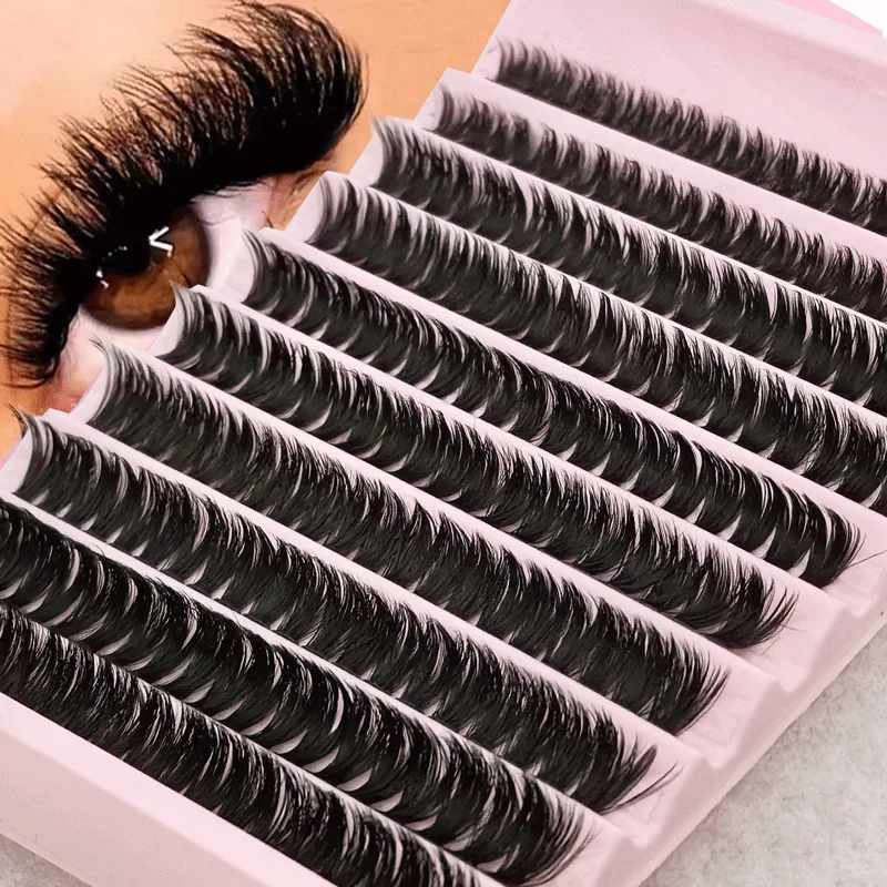 MIAOJIE DIY Eyelash Extension Kit Individual Lashes Cluster Mix Lash Clusters with Lash Bond and Seal and Lash Accessories
