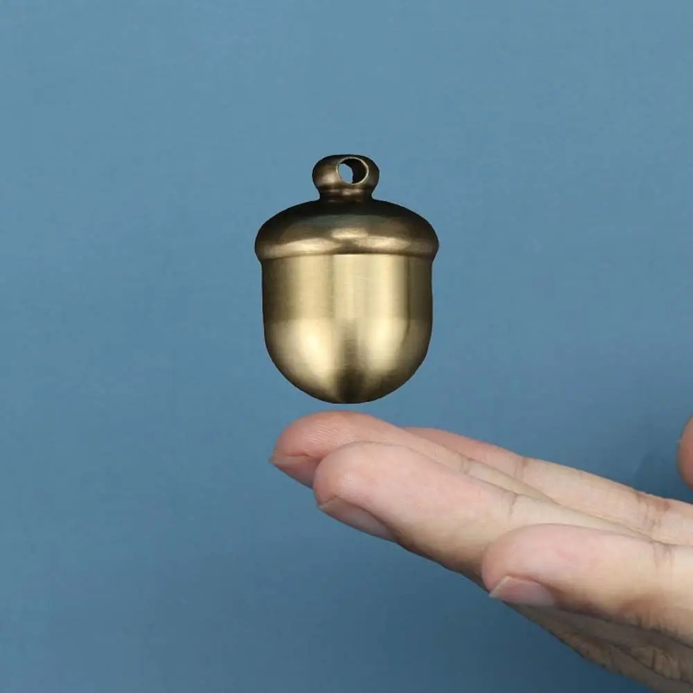 Hang Buckle Moisture-proof Brass Acorn Pill Bottle Waterproof Capsules Organizer Pill Box Granule Storage Box Travel Pill Case