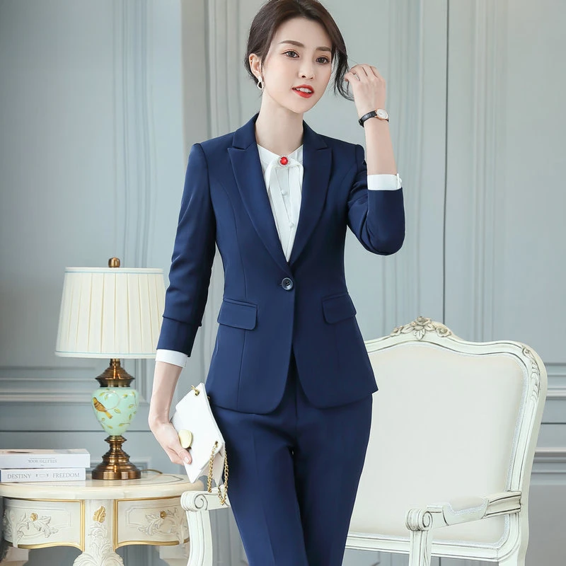 

Костюм женский демисезонный 2026: пиджак с длинным рукавом + юбка/брюки, приталенный, для офиса, деловой, для собеседований, профессиональный