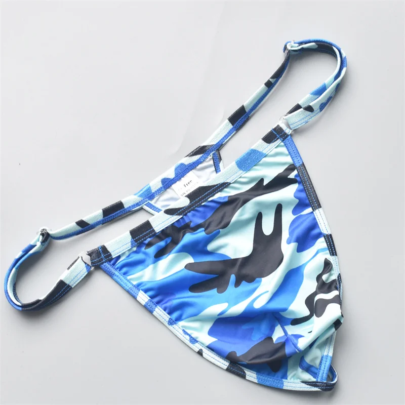 4PCS Men Thongs Underwear G-String One Size Camouflage Low Waist Breathable Comfortable Underpants Sissy Panties Hombre