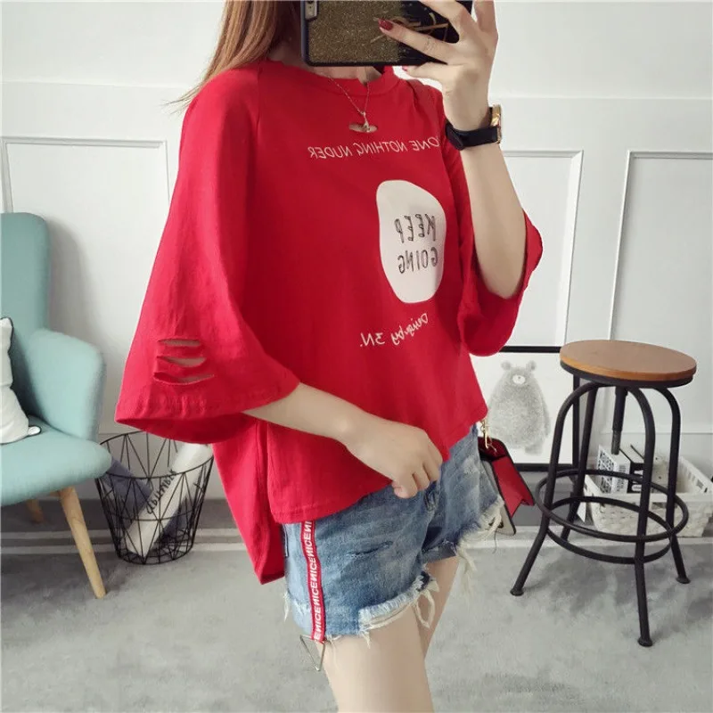 Women\'s T-shirt Baggy Graphic Short Sleeve Summer Top Female Outfit Korean Popular Clothes Woman Clothing Harajuku Fashion Kpop